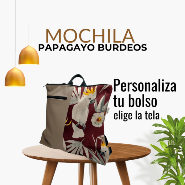 Mochila Artesanal Papagayo Burdeos