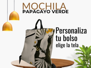 Mochilas artesanales Papagayo Verde